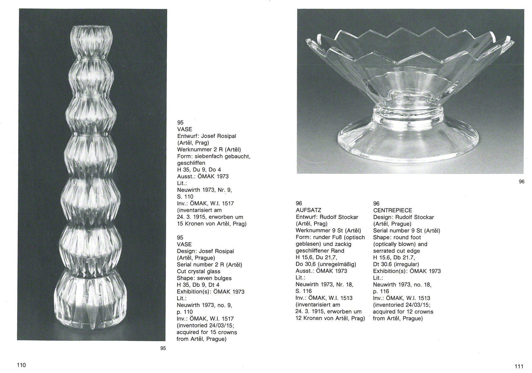 Glas mit Schliff 1905-1925
