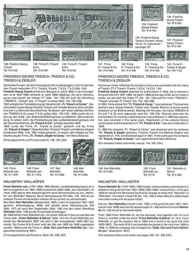 Wiener Silber Punzen 1781-1866