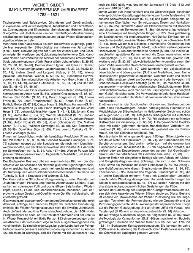 Wiener Silber Punzen 1781-1866