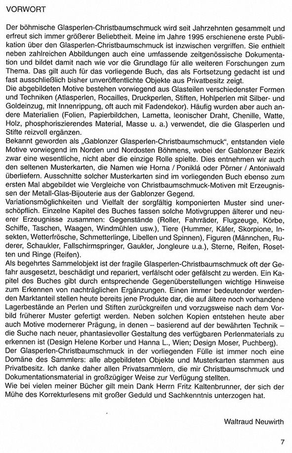 Glasperlen-Christbaumschmuck aus Böhmen